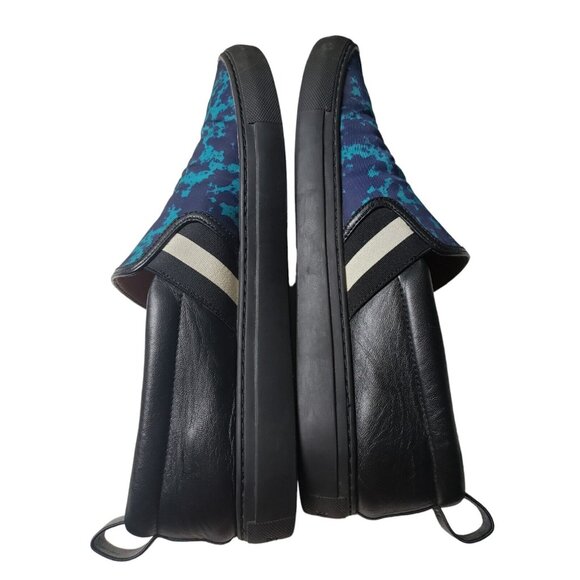 Bally Switzerland Mens Herald T43 Slip On Sneakers Blue Black Camo Style Sz 13D main image 4
